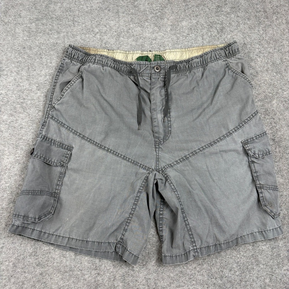 Stillwater Supply Co Cargo Shorts Mens Medium Gray Elastic Waist Utility Outdoor